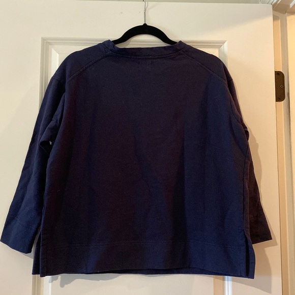 NEW Calpak x The Home Edit French Terry Sweatshirt Navy Blue Size XS XSmall - Picture 4 of 6